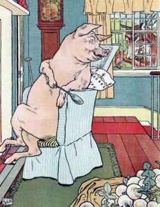 Pig with turnips