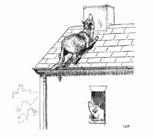 Wolf at chimney