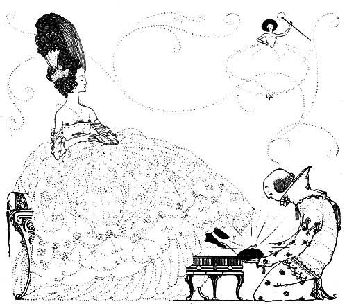 Cinderilla with the glass slipper