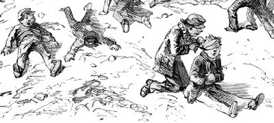 At every assault three or four boys on each side were disabled.